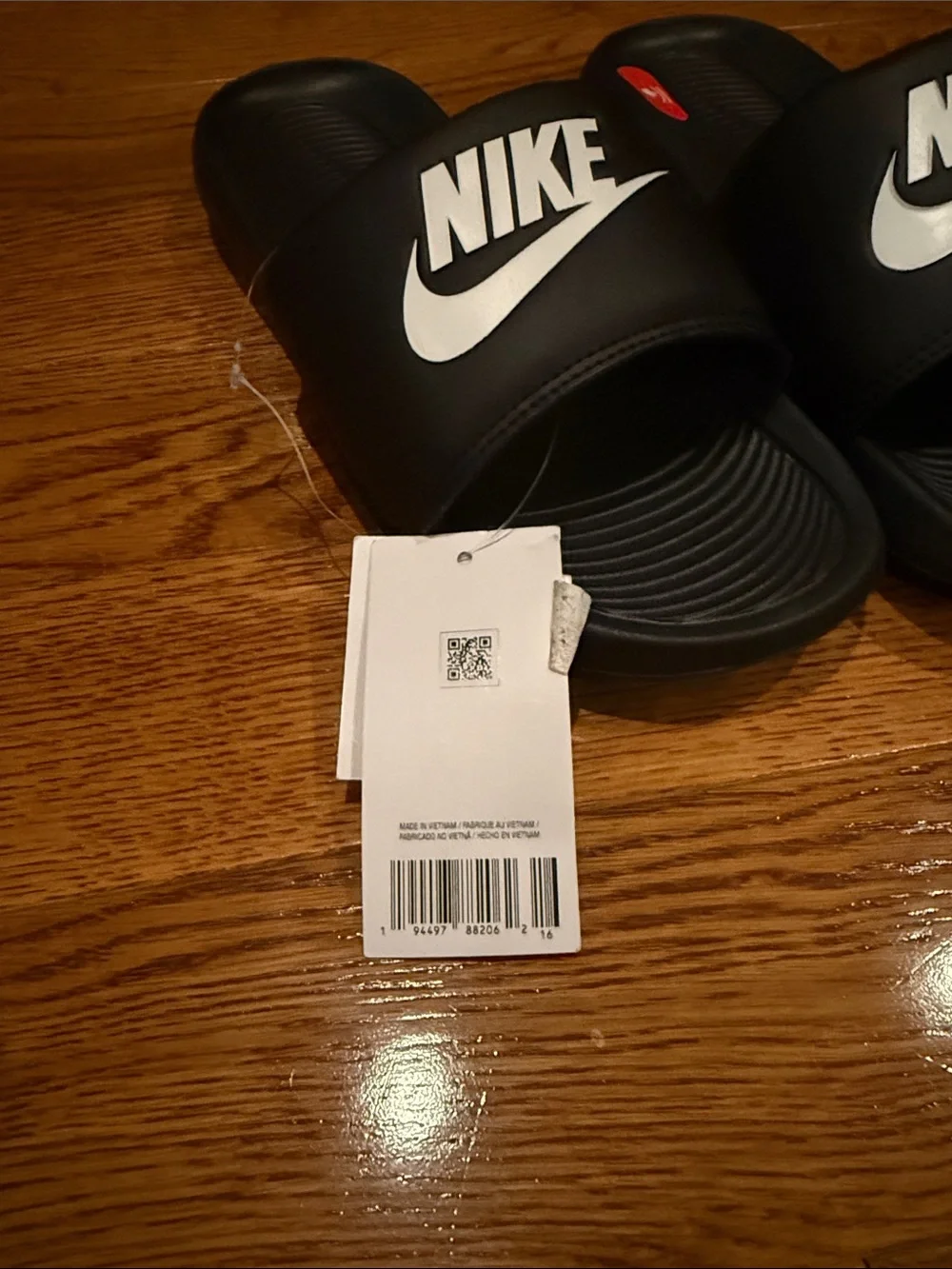 Boys Nike Black Slides